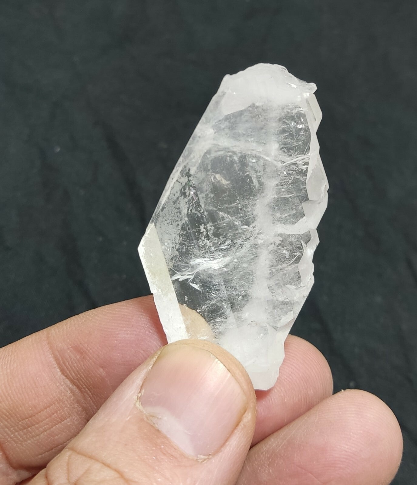 An amazing specimen of terminated faden Quartz crystal 30 grams