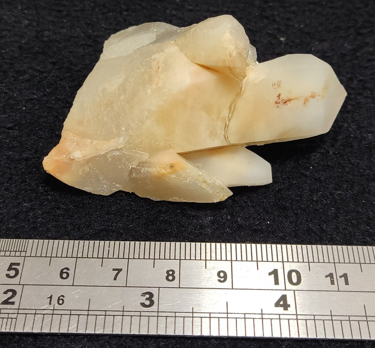 70 grams natural quartz crystal specimen with amphibole inclusions