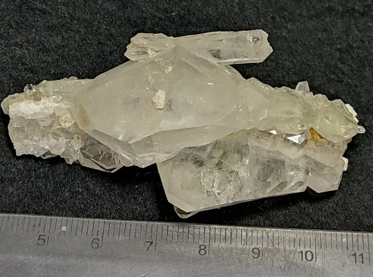 An amazing specimen of terminated faden Quartz crystal 45 grams