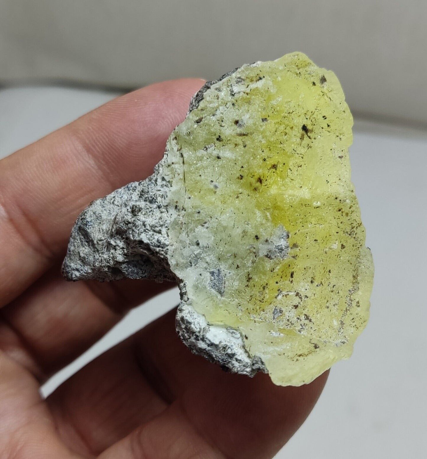 An Aesthetic Natural specimen of brucite with chromite 44 grams