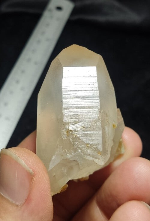 Terminated Quartz Crystal With Amphibole Inclusions 60 grams