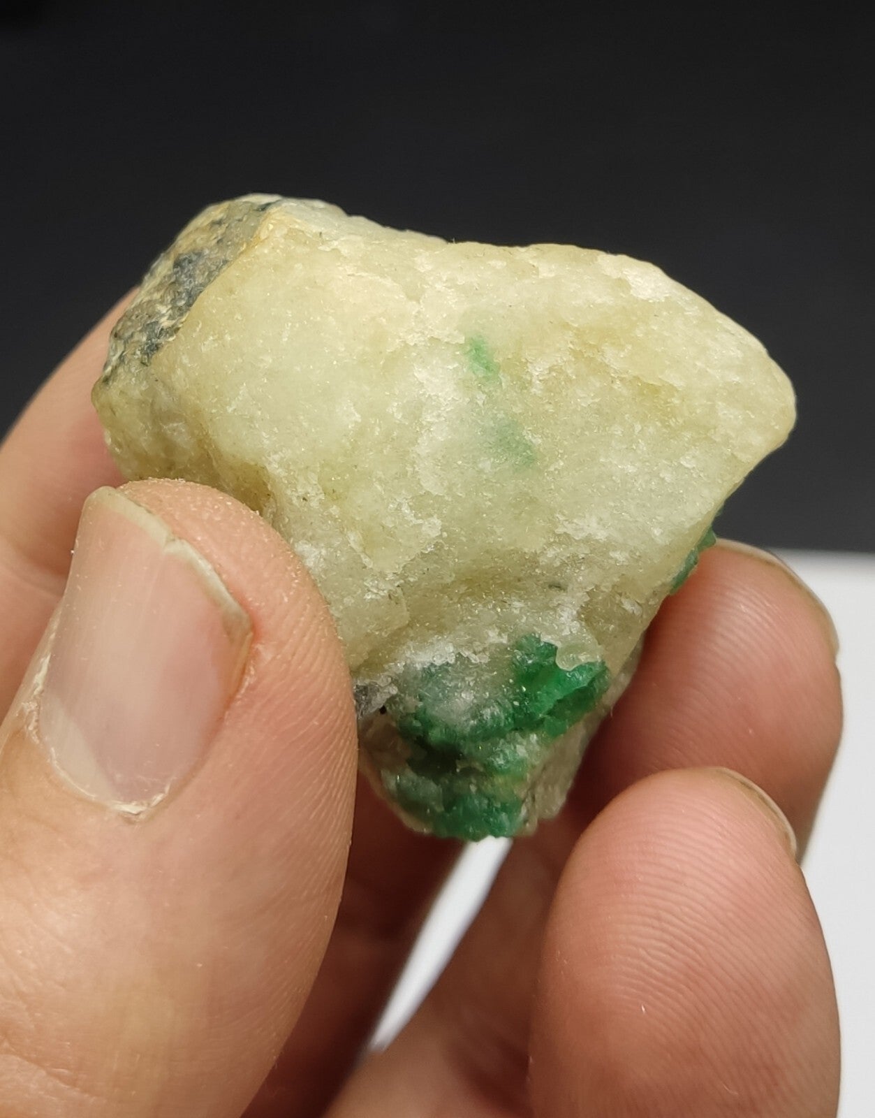An Aesthetic miniature specimen of emerald in matrix 38 grams