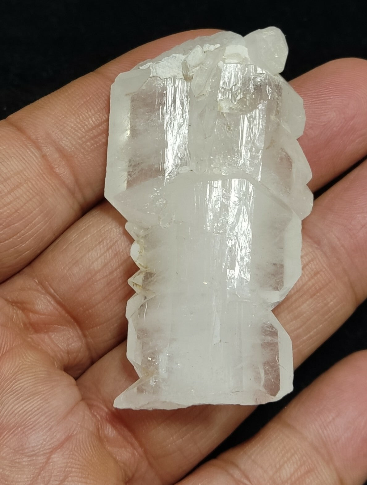An amazing specimen of terminated faden Quartz crystal 42 grams