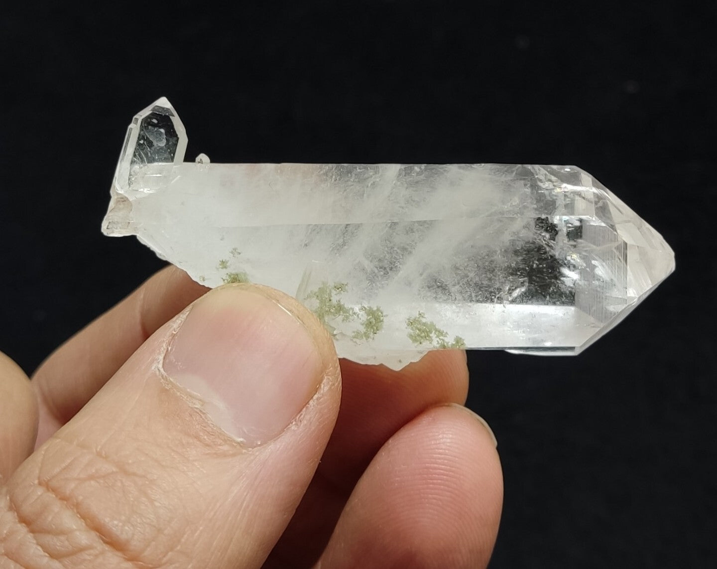 An Aesthetic terminated Quartz crystal with chlorite inclusions 27 grams