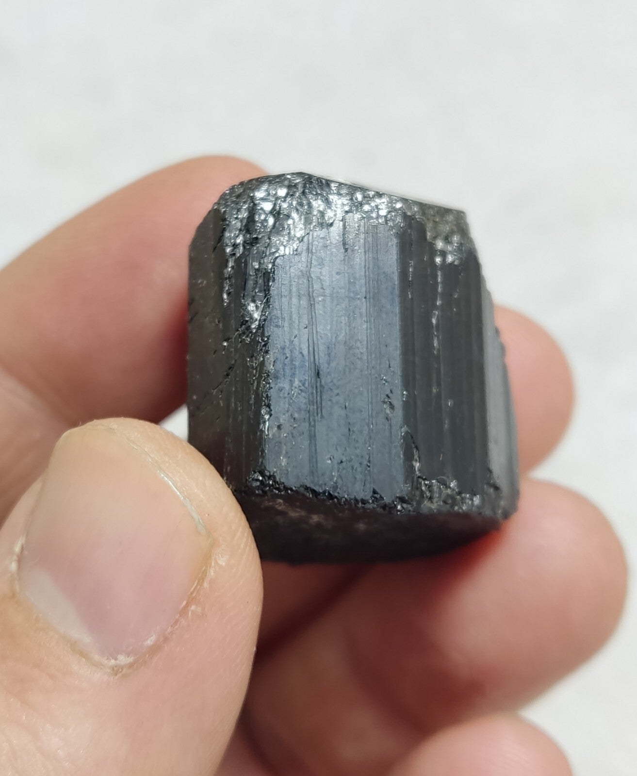 An amazing specimen of terminated black tourmaline 38 grams