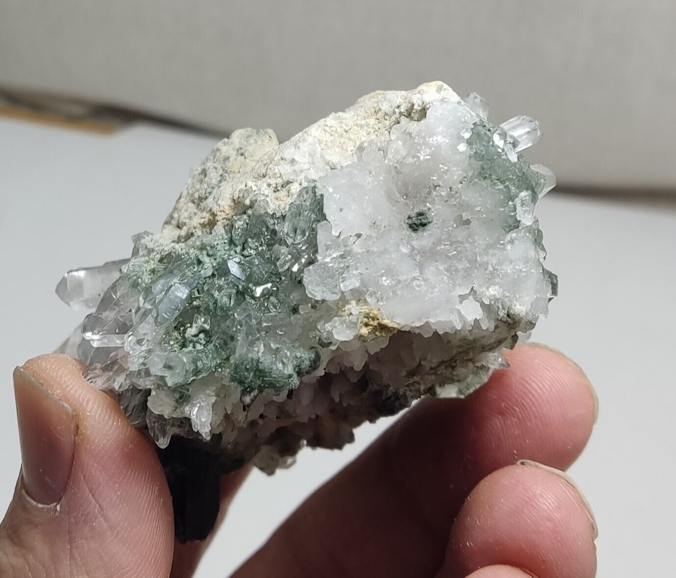 An Aesthetic Natural beautifully terminated Chlorite Quartz cluster 156 grams