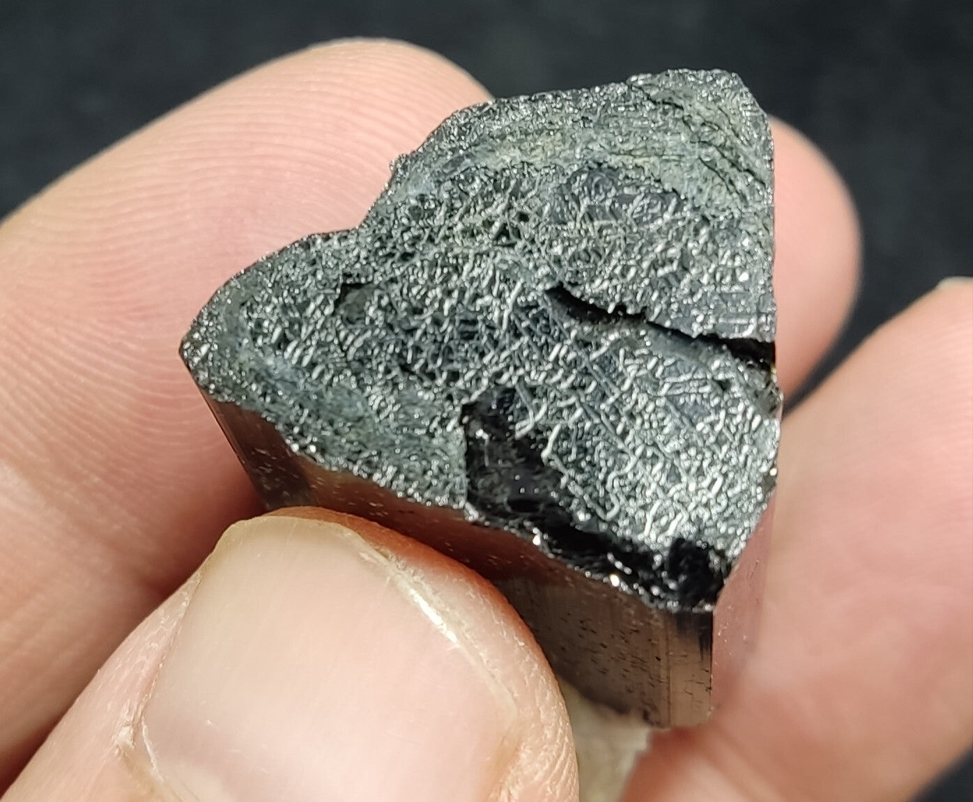 An Aesthetic specimen of black Tourmaline crystal with apatite 34 grams