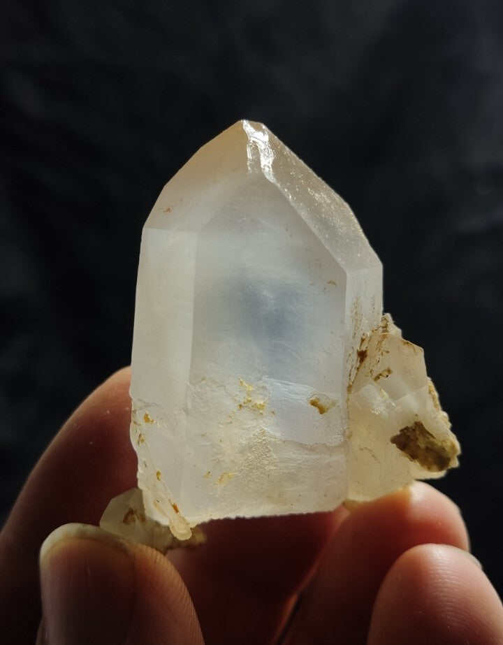 Terminated Quartz Crystal With Amphibole Inclusions 60 grams