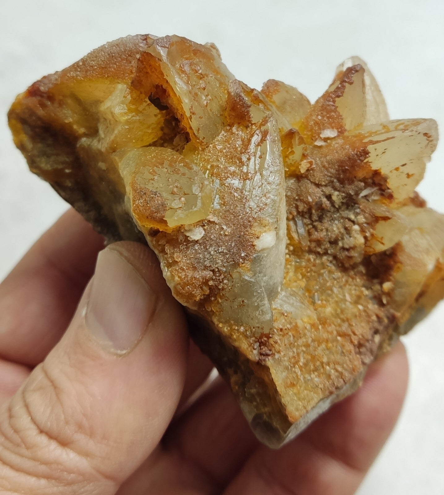 An Aesthetic Naturally terminated specimen of dogtooth calcite 168 grams