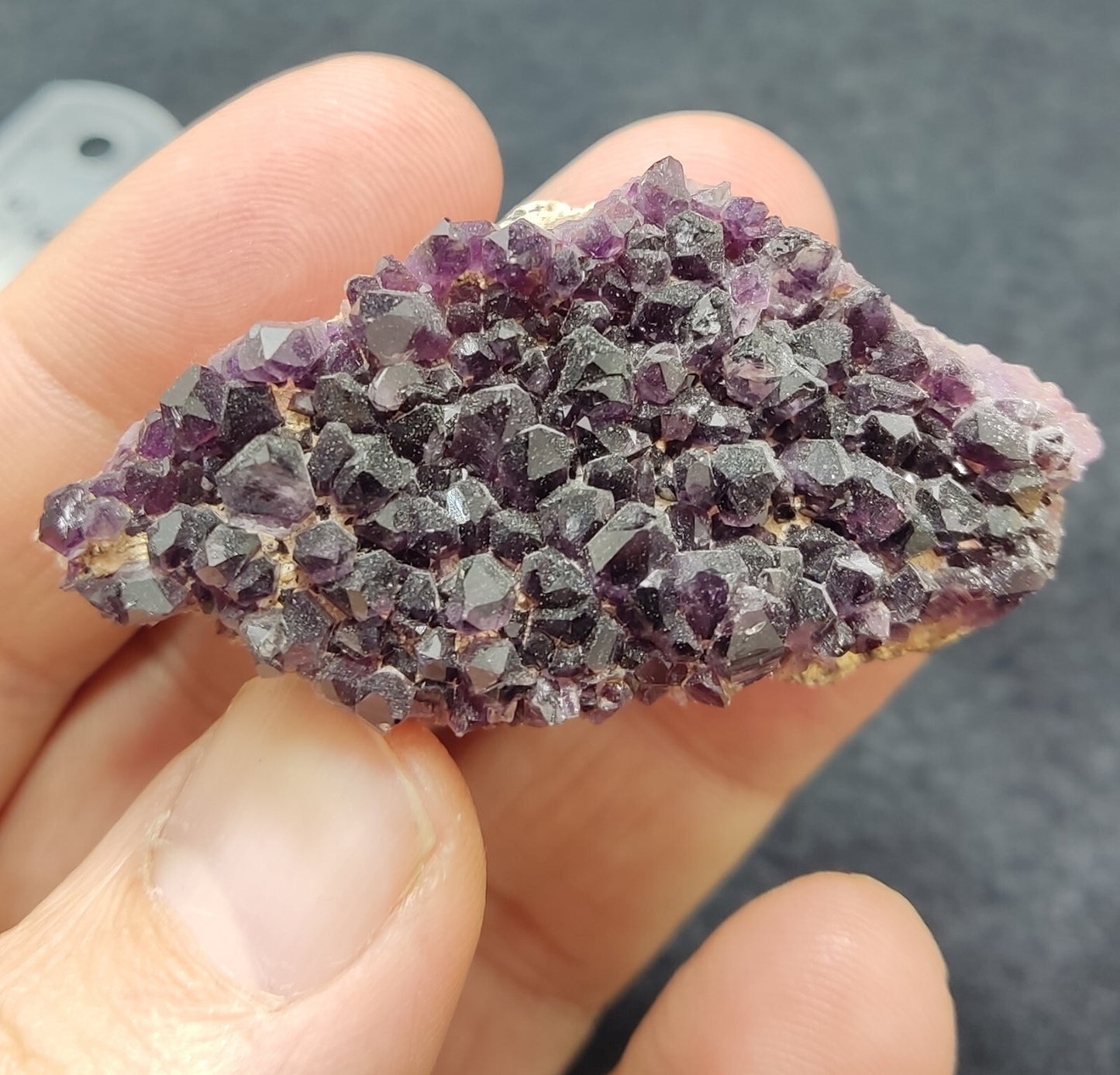 An Aesthetic specimen of druzy amethyst cluster 38 grams