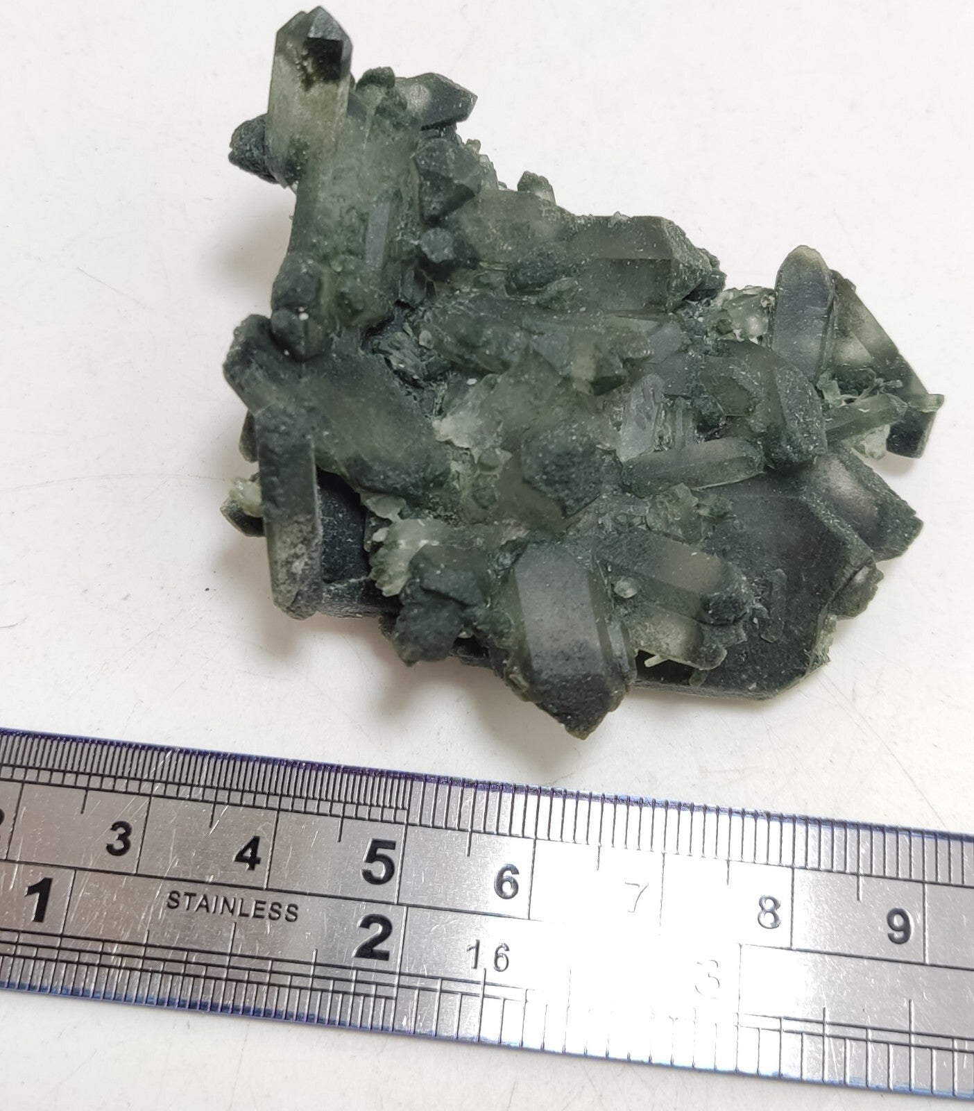 A very Aesthetic Natural beautifully terminated Chlorite Quartz cluster 48 grams