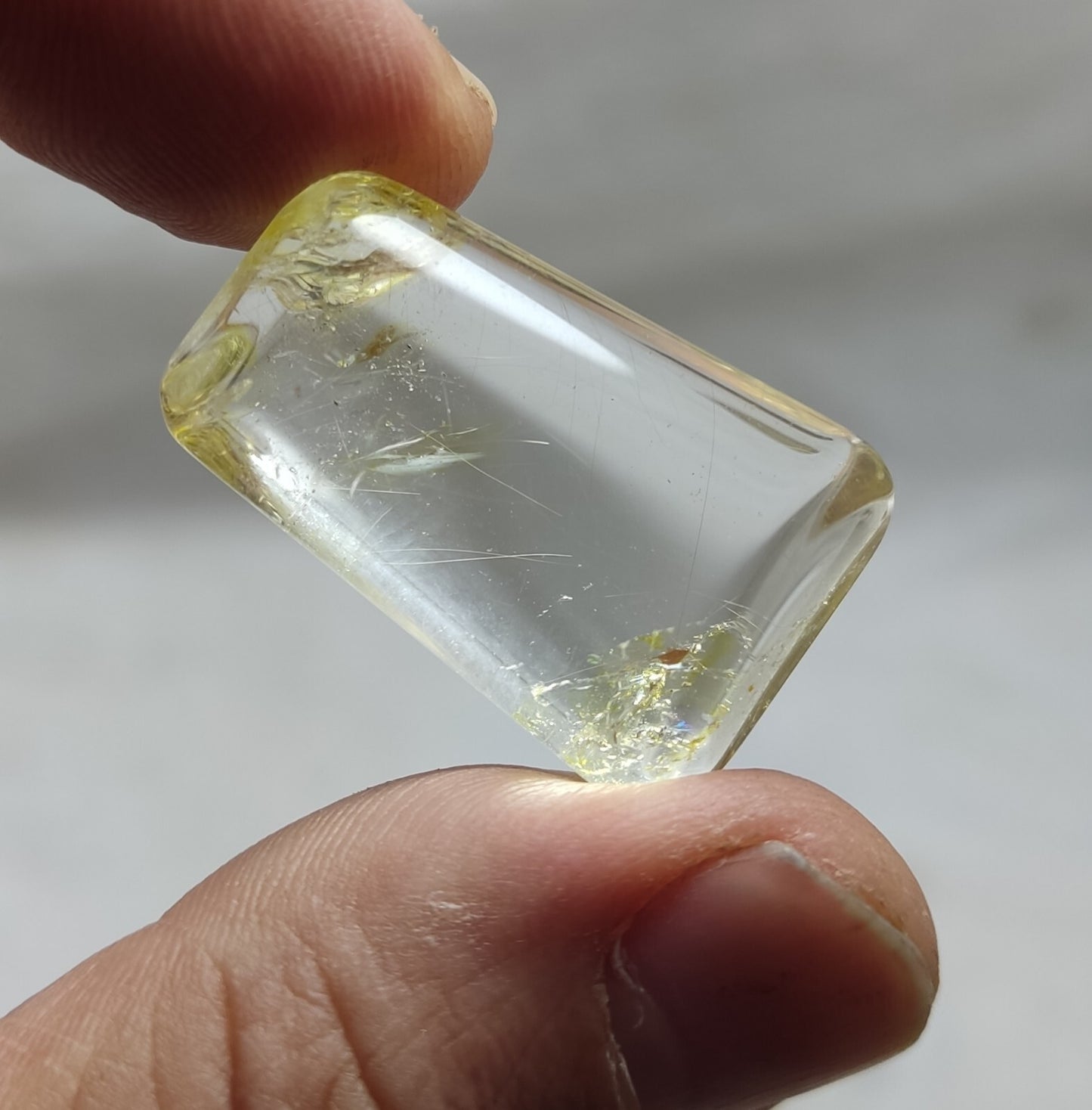 An amazing lot of Rutilated polished quartz tumbles 45 grams