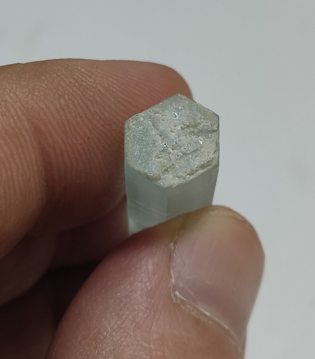 An Aesthetic specimen of double terminated aquamarine crystal 6 grams