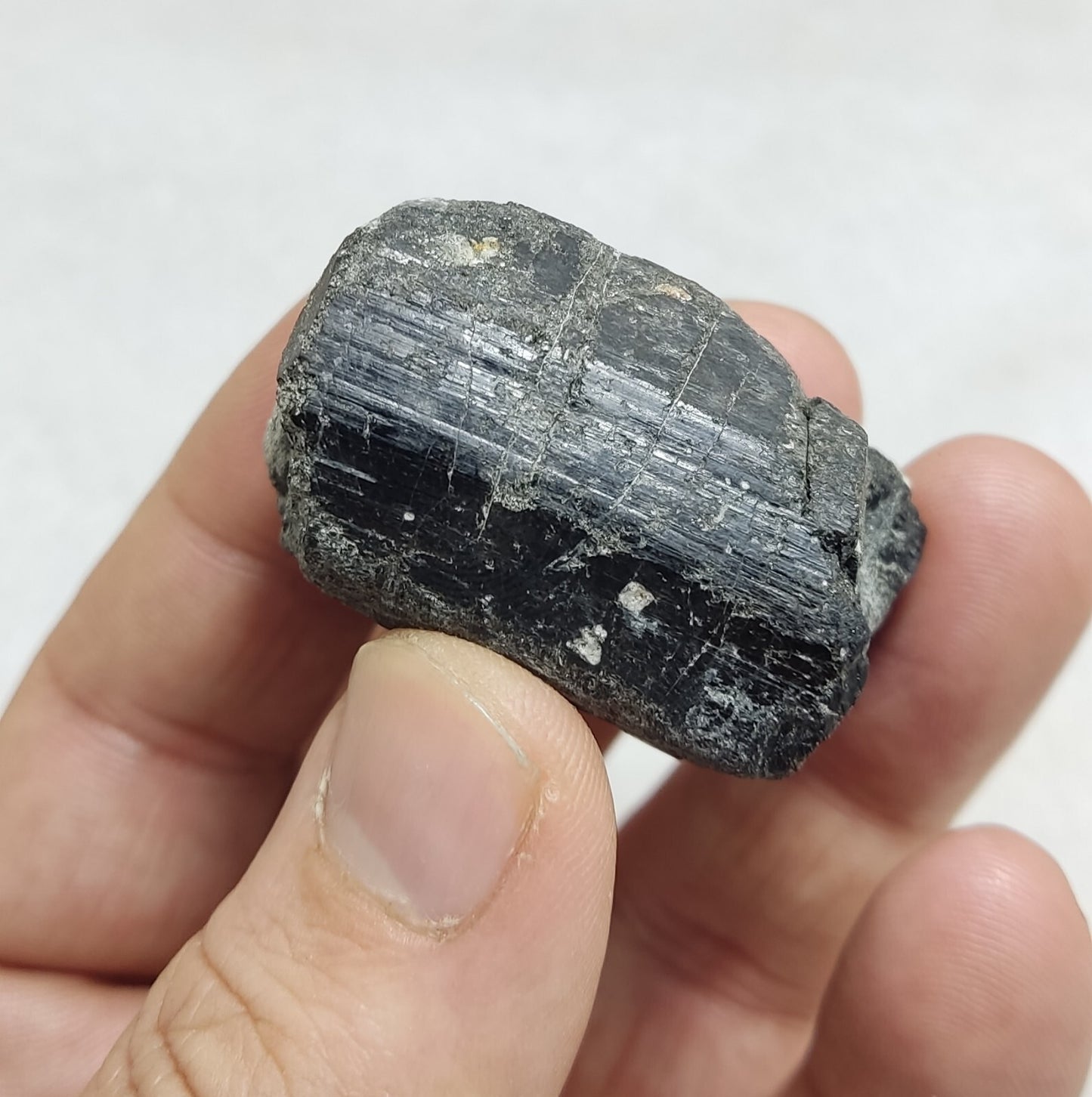 An amazing specimen of terminated black tourmaline 66 grams