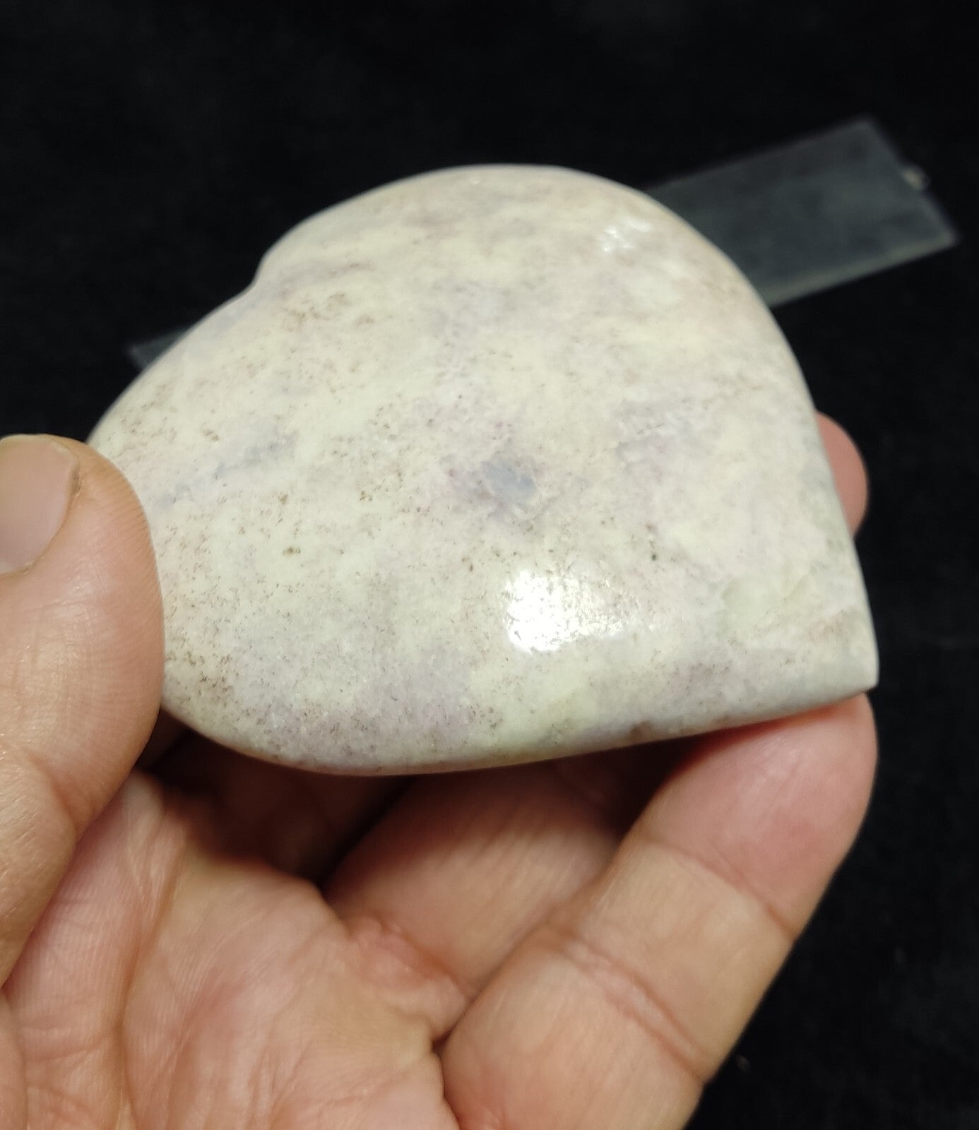 An amazing specimen of polished Hackmanite heart shape 183 grams