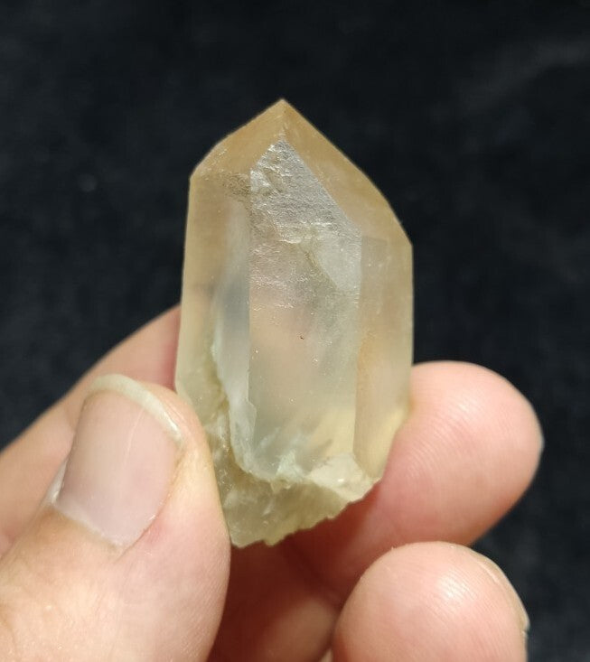 Double Terminated Quartz Crystal With Amphibole Inclusions 26 grams