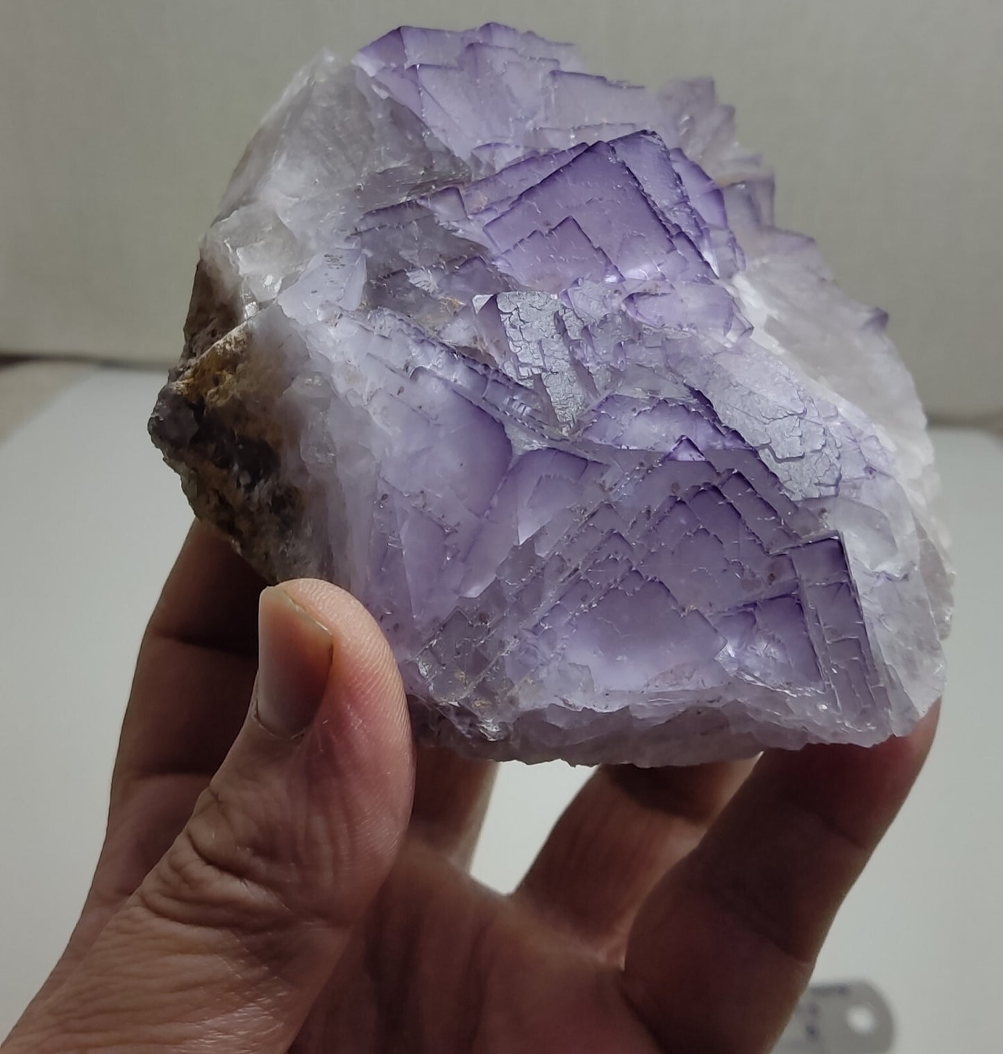 An amazing specimen of cubic bluish purple color Fluorite 965 grams