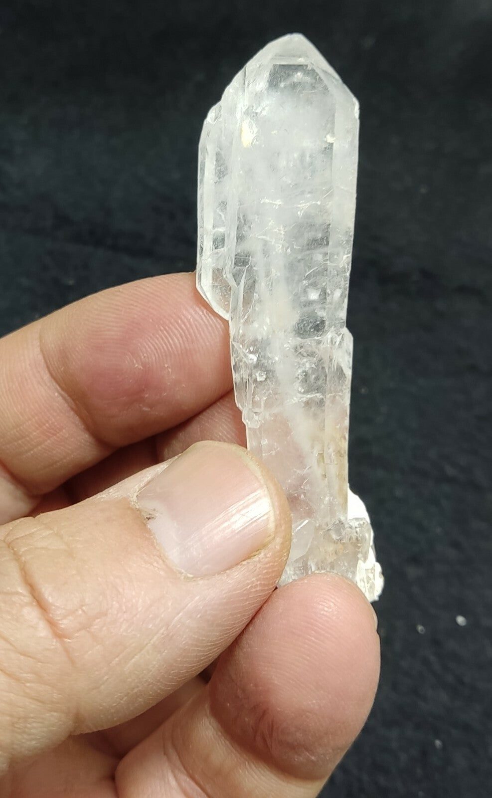 An amazing specimen of terminated faden Quartz crystal 18 grams