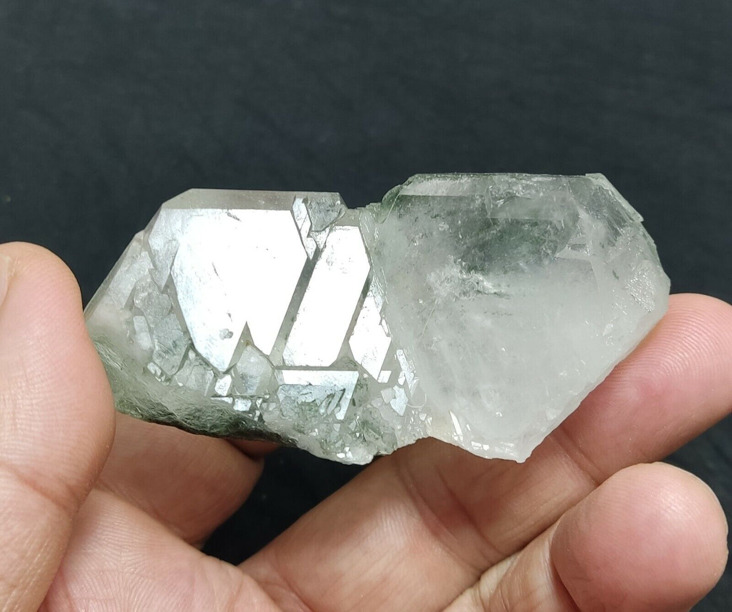 A very Aesthetic Natural beautifully terminated Chlorite Quartz crystal 82 grams