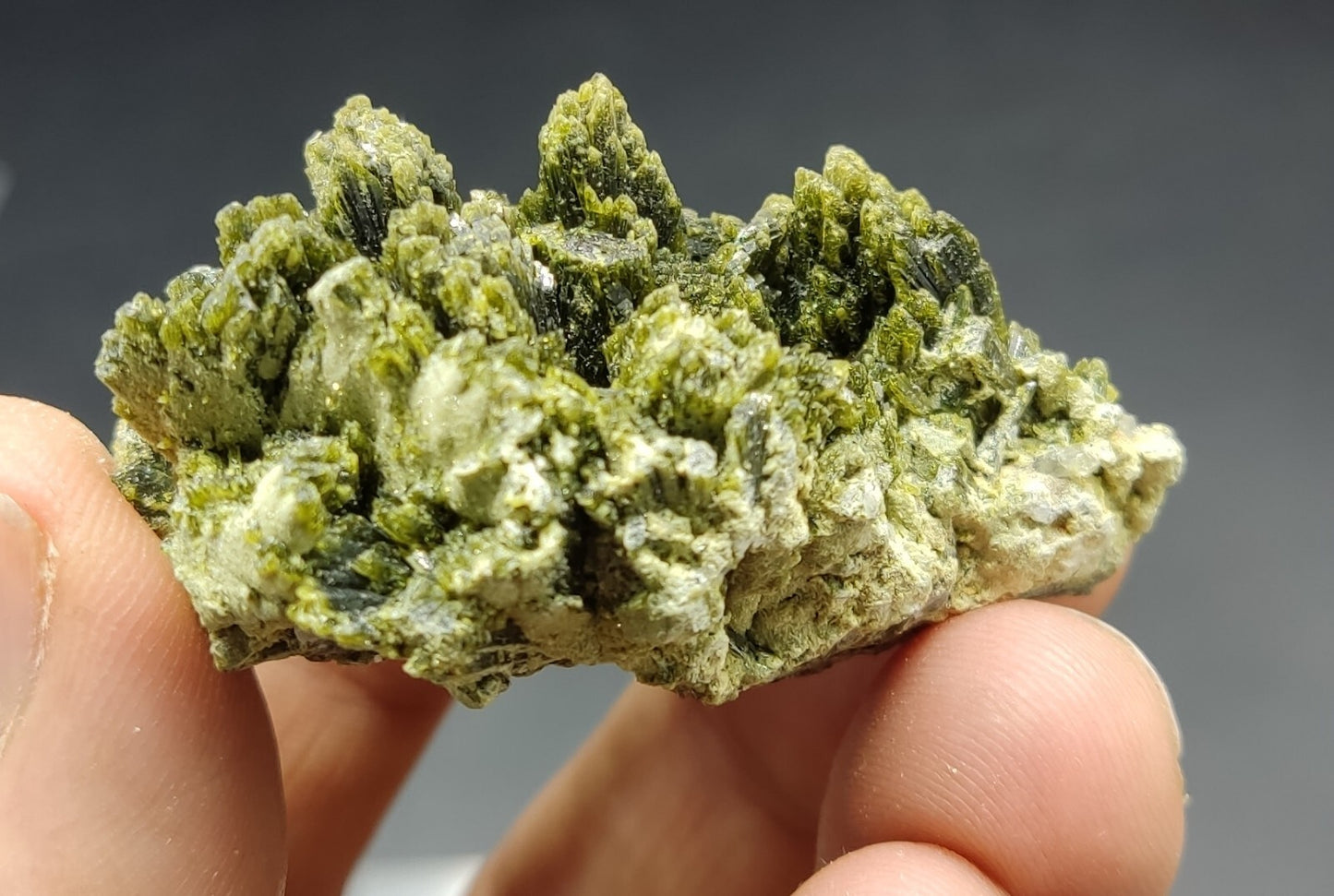 An Aesthetic specimen of epidote cluster 49 grams