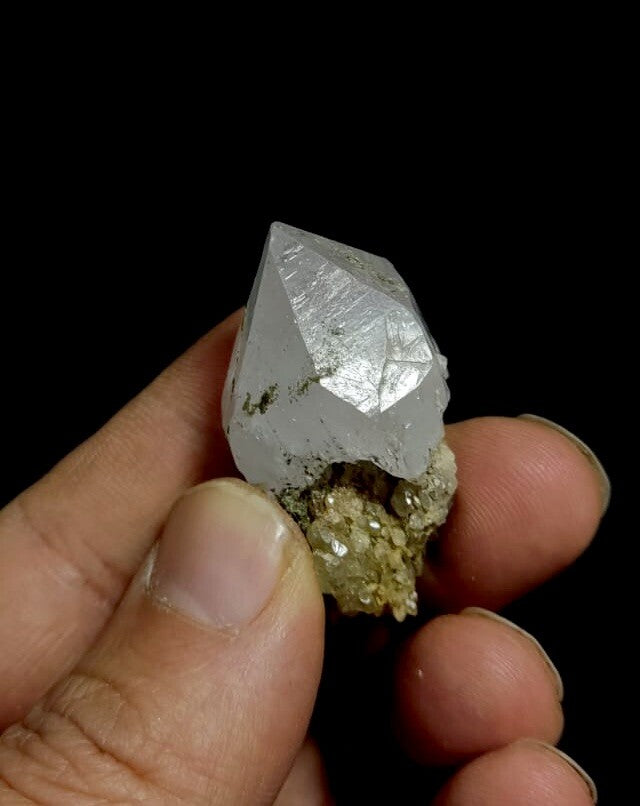 Naturally Terminated Quartz Point With Chlorite Inclusions.