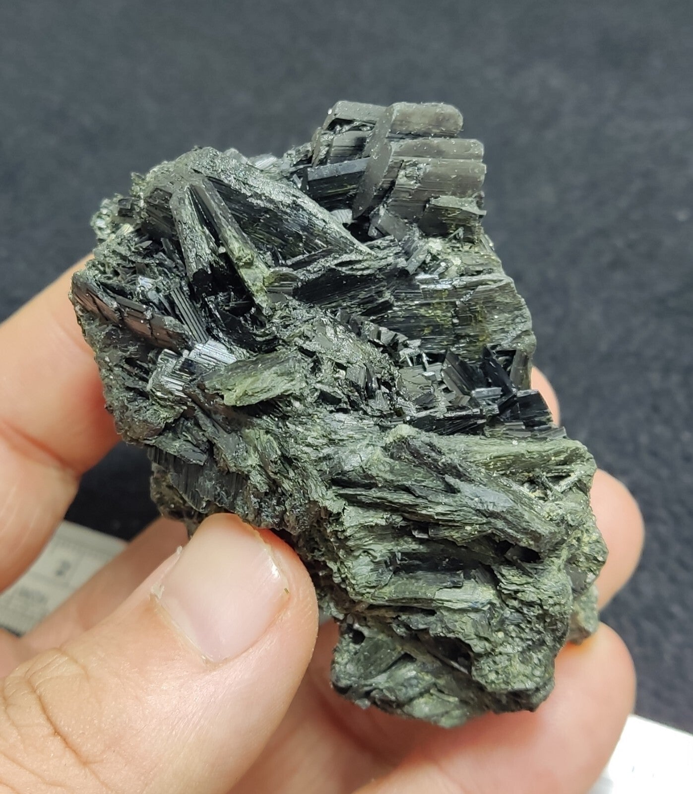 An aesthetic specimen of terminated aegirine crystal cluster 154 grams