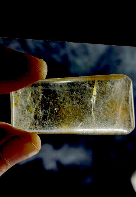 Natural Rutiles Quartz Tumble 14 Grams.