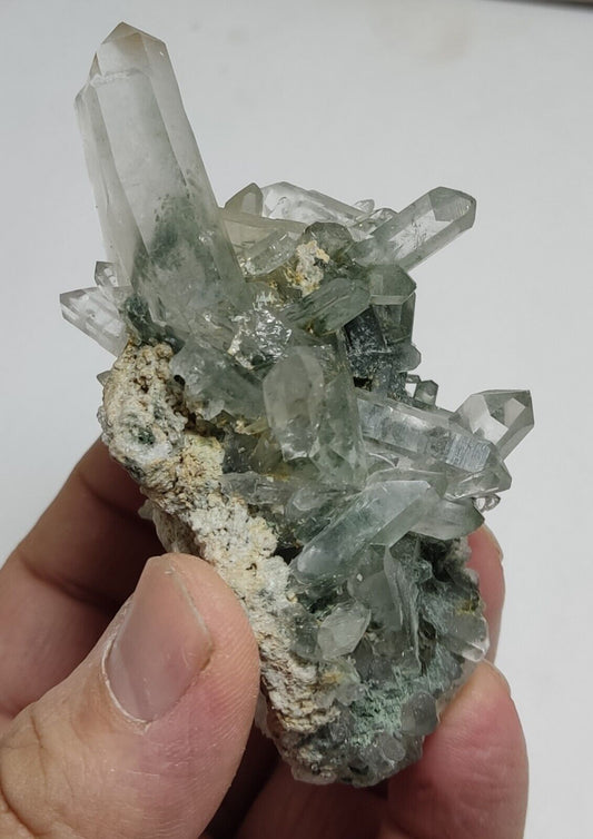 An Aesthetic Natural beautifully terminated Chlorite Quartz cluster 156 grams
