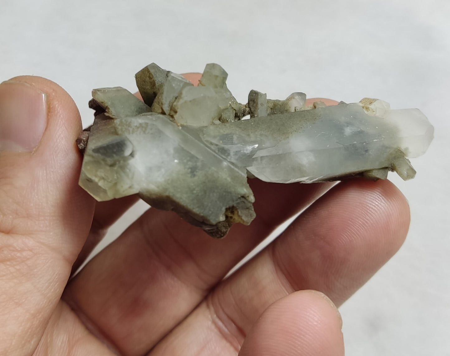 An Aesthetic terminated chlorite Quartz specimen 47 grams