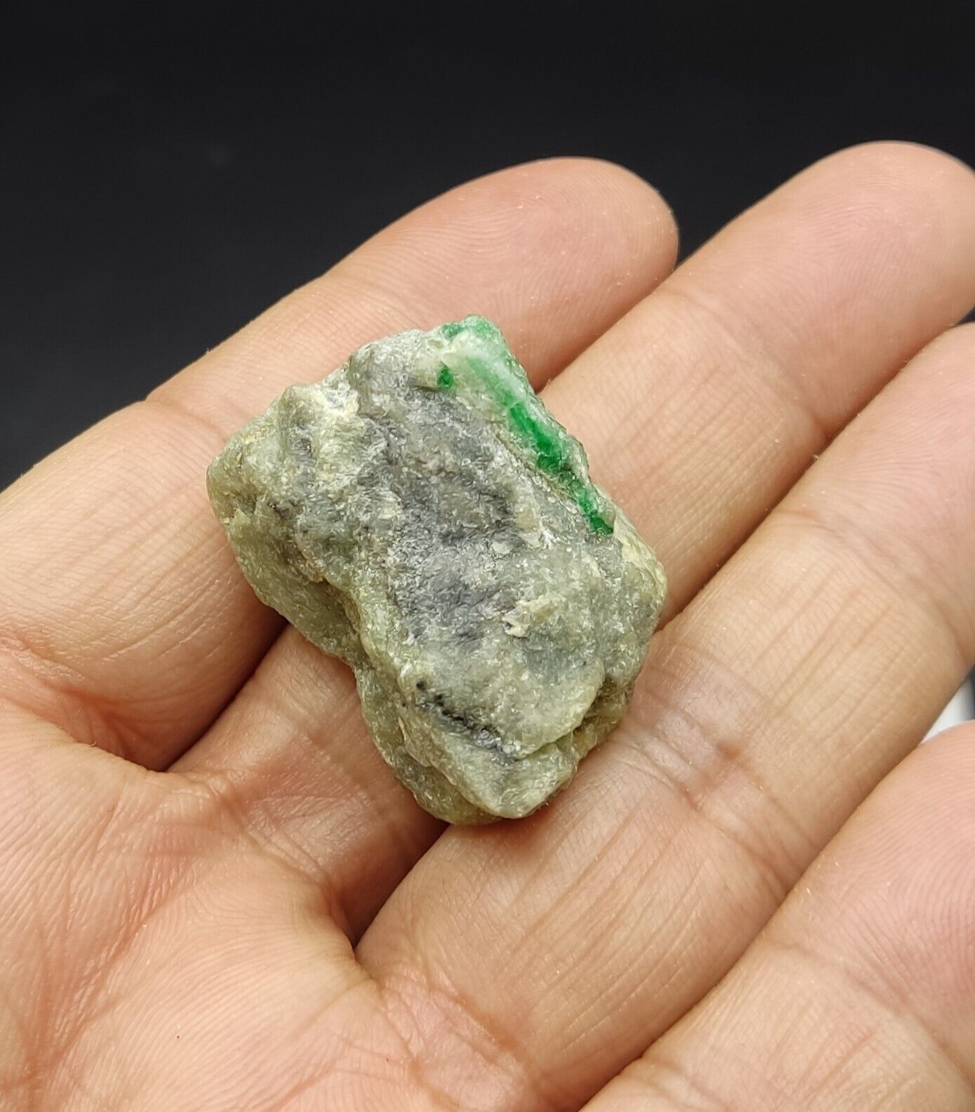 An Aesthetic miniature specimen of emerald in matrix 25 grams