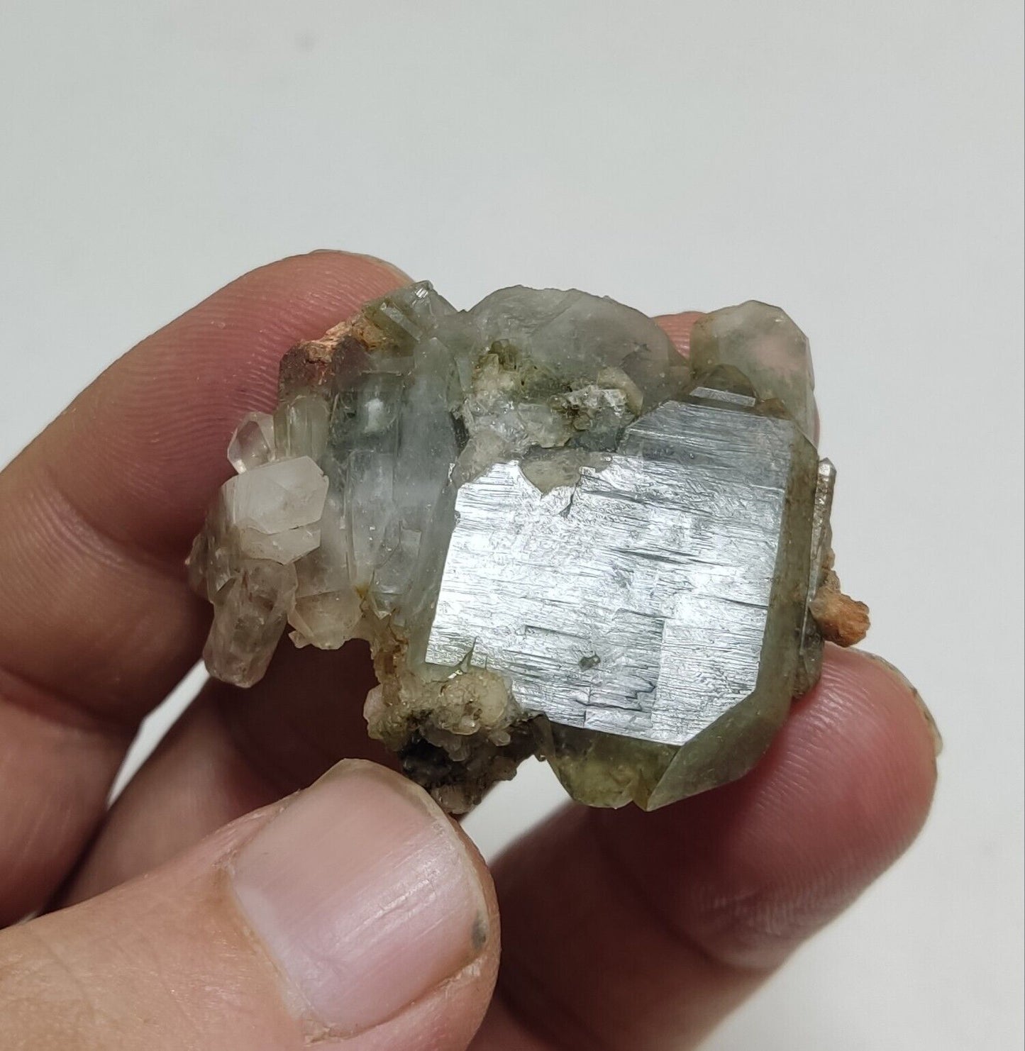 An Aesthetic specimen of chlorite quartz 19 grams