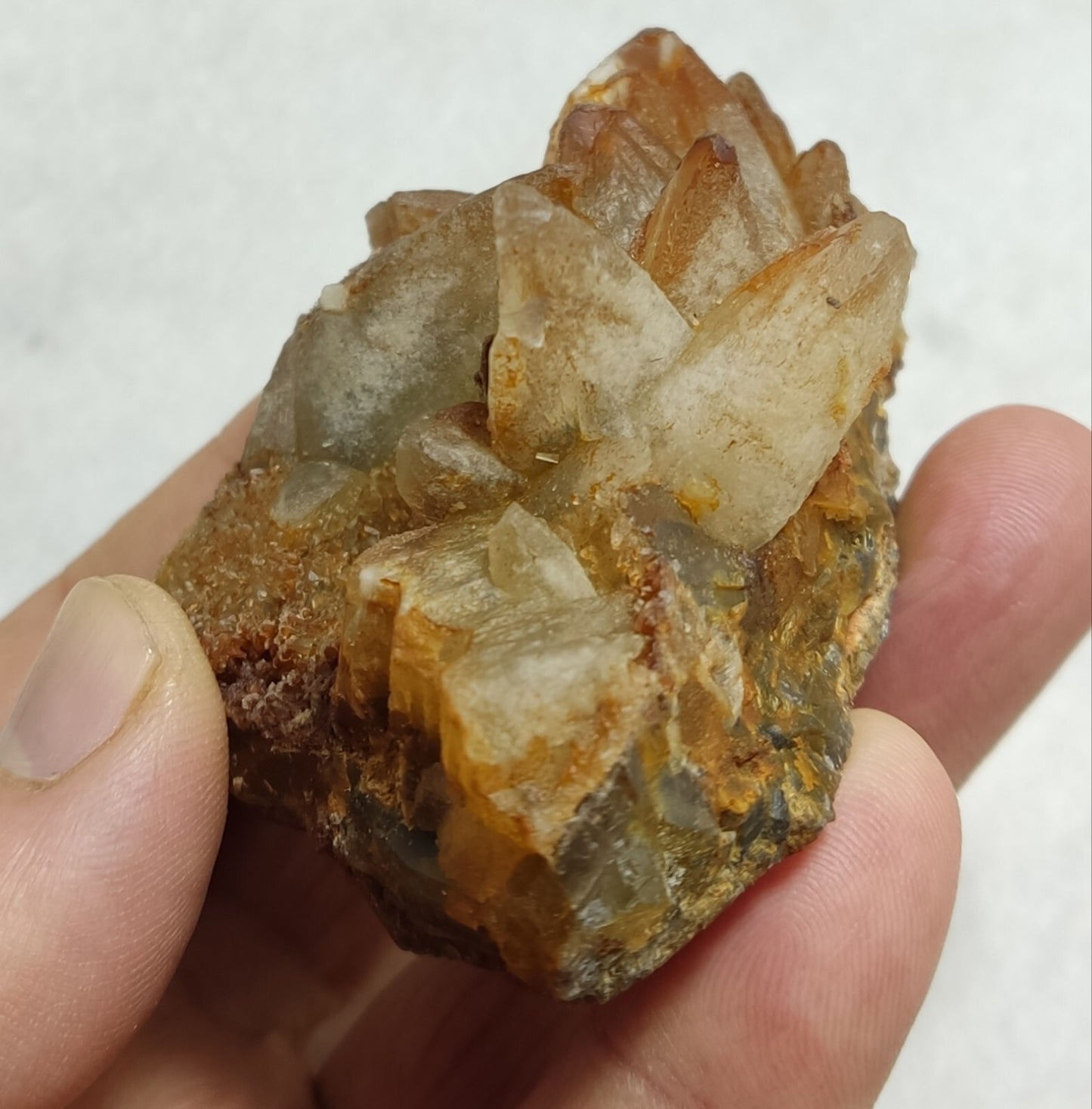 An Aesthetic Naturally terminated specimen of dogtooth calcite 168 grams