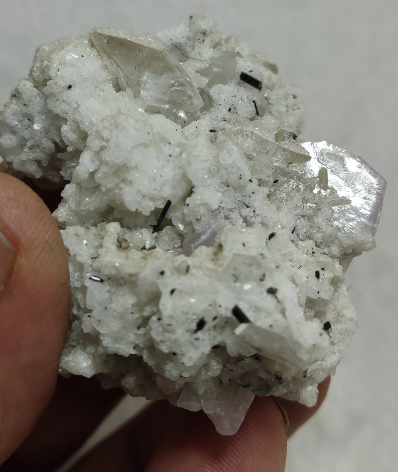 An Aesthetic combo specimen of apatite quartz and albite 69 grams grams