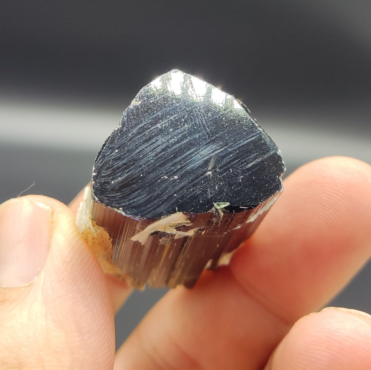 An amazing specimen of terminated tourmaline with green shaded 45 grams