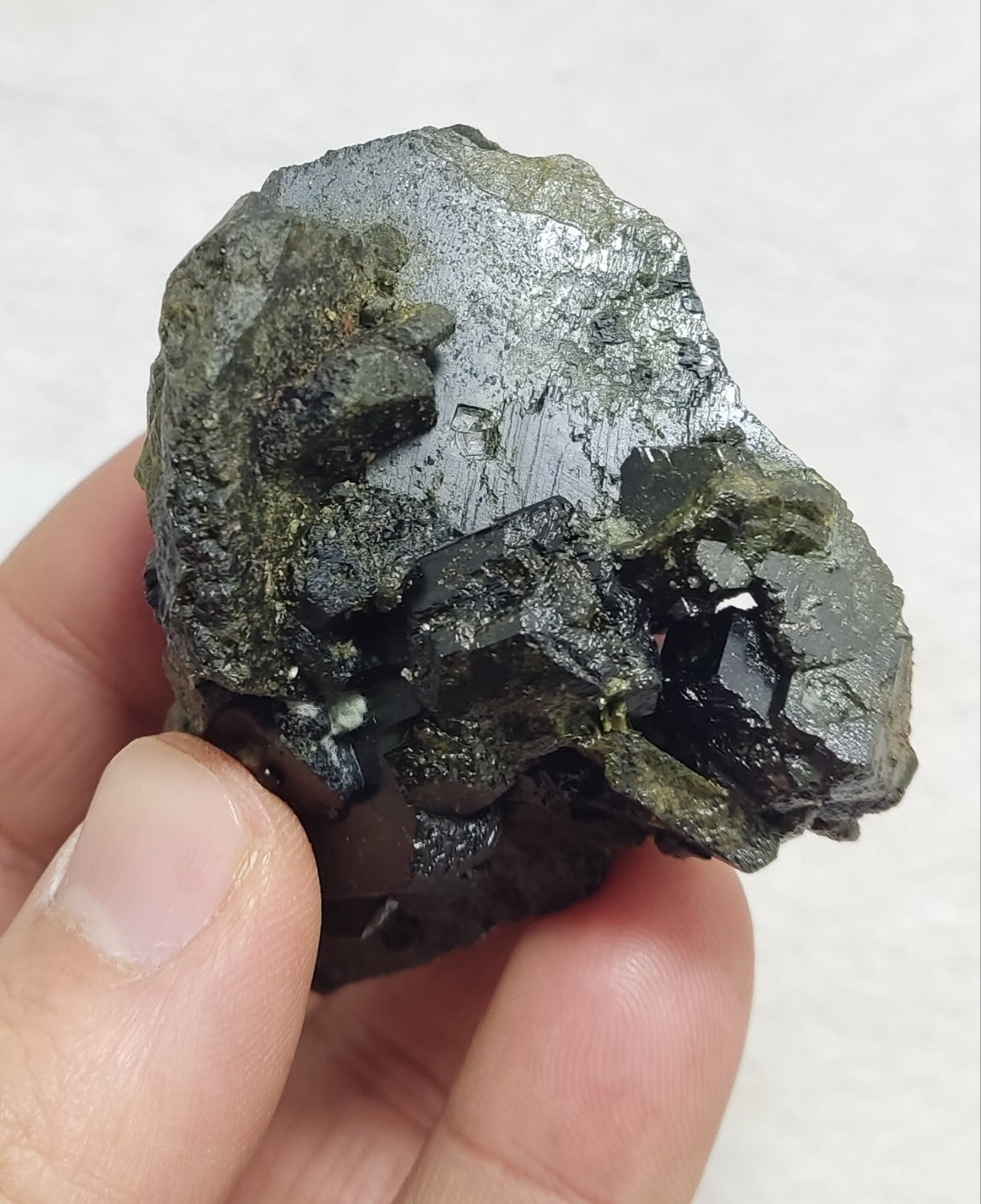 An Aesthetic Natural terminated epidote crystal specimen 159 grams