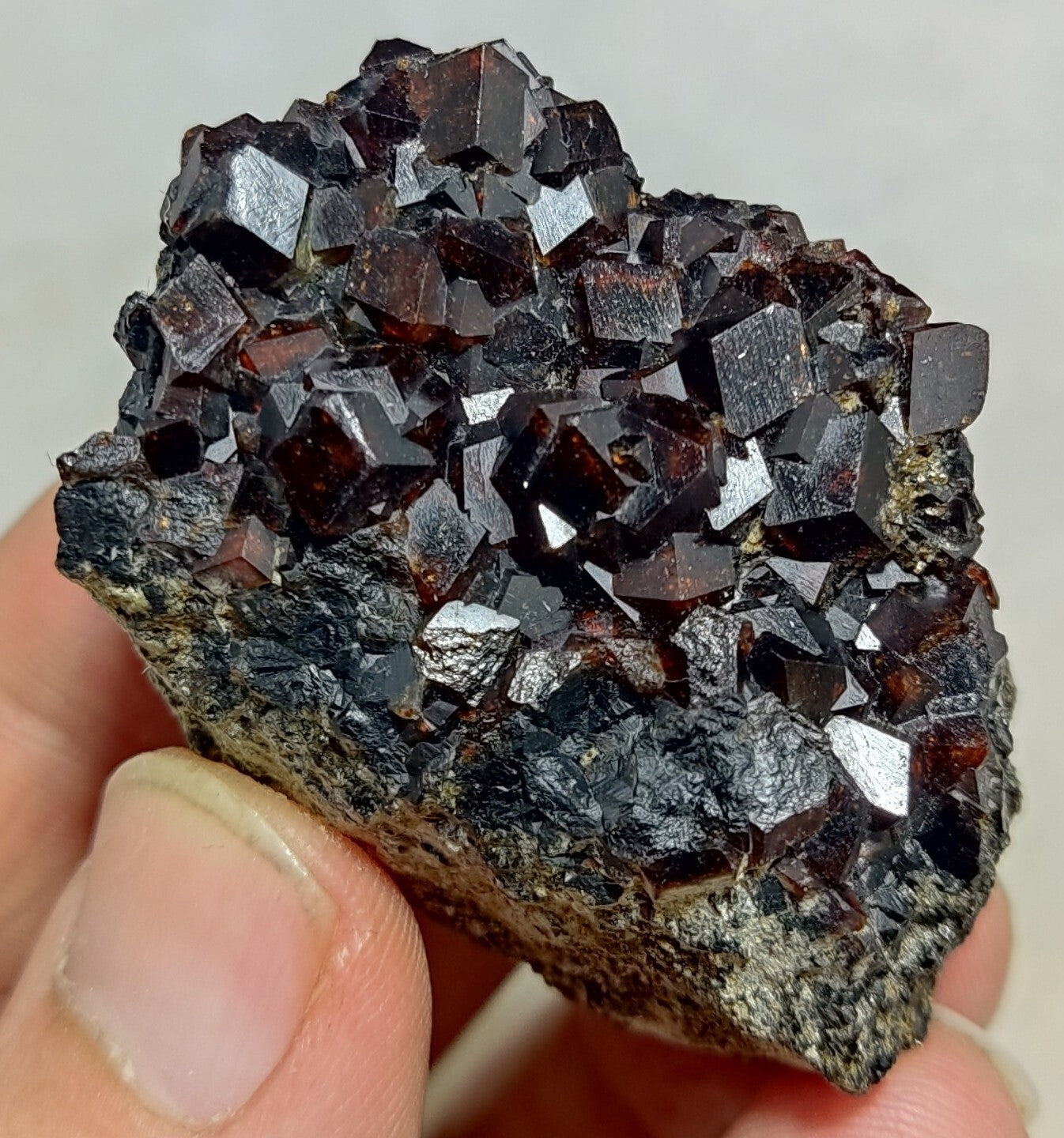 An Aesthetic Andradite Garnets Cluster 77 grams