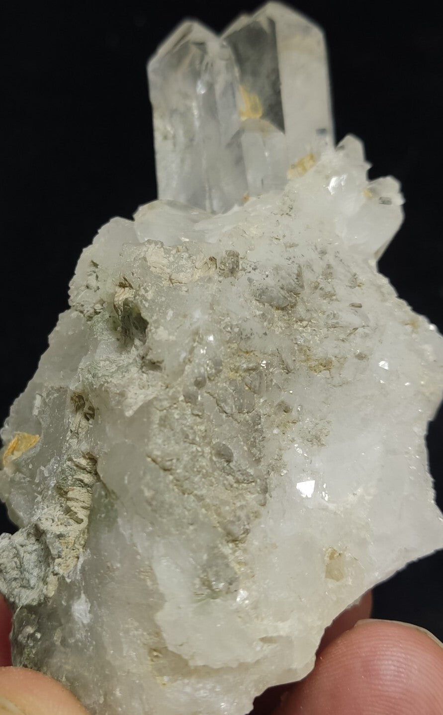 An Aesthetic specimen of chlorite Quartz cluster 167 grams
