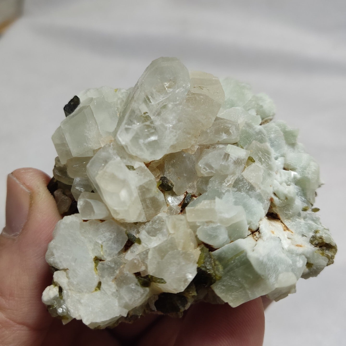 An amazing specimen of Adularia/feldspar with epidote 116 grams