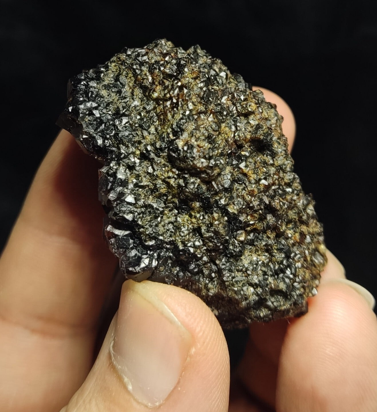 An Aesthetic Andradite Garnets Cluster 77 grams