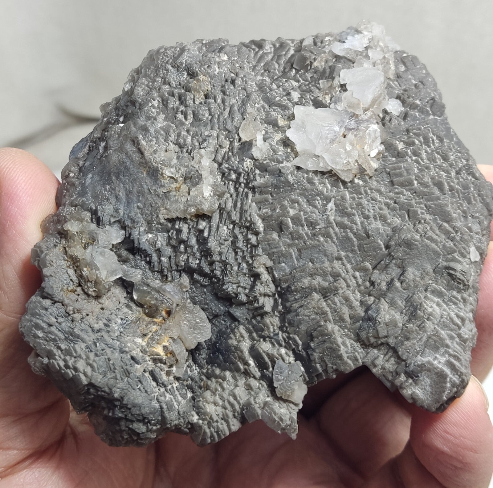 An amazing specimen of cubic dark bluish color Fluorite 495 grams