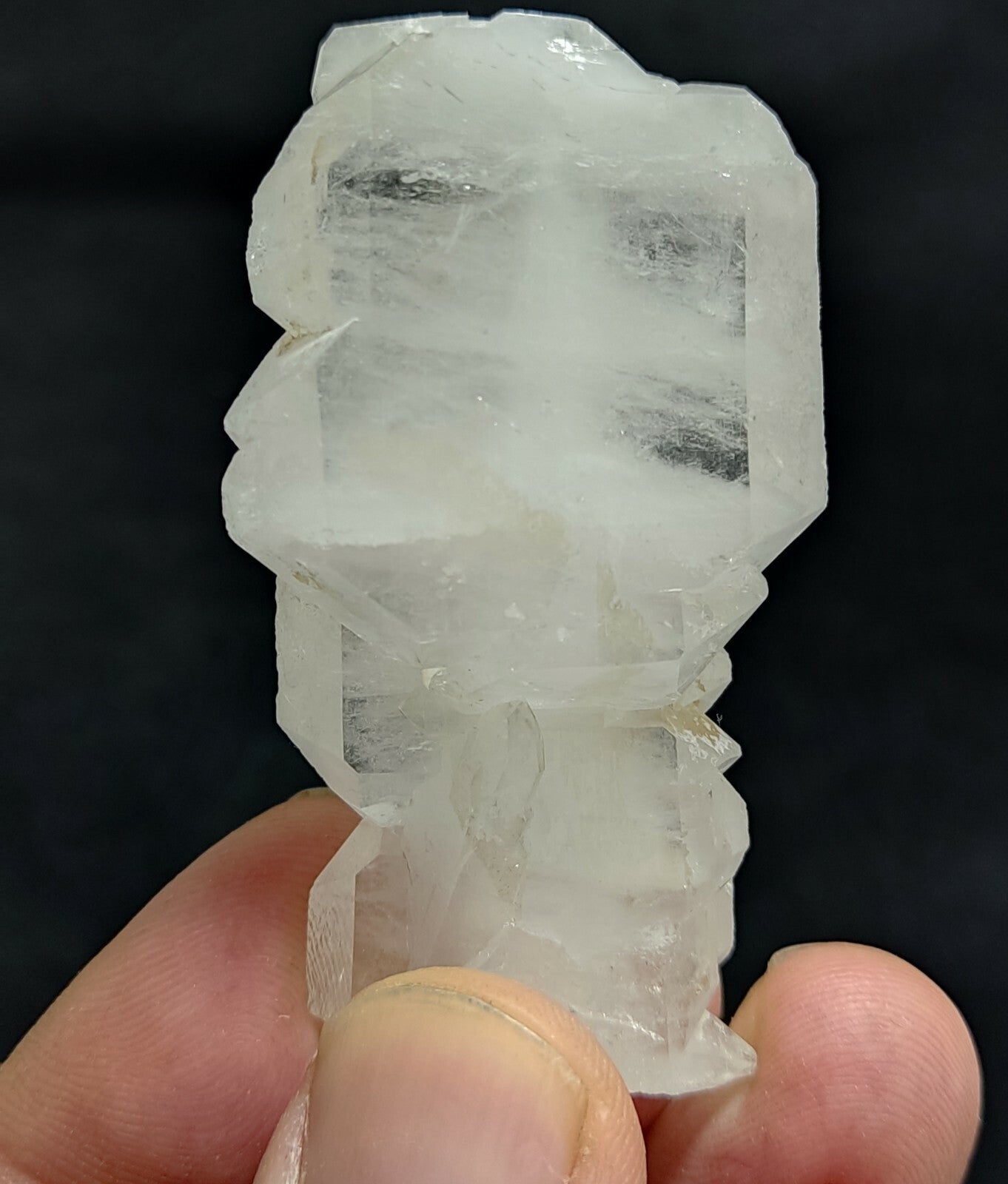 An amazing specimen of terminated faden Quartz crystal 42 grams