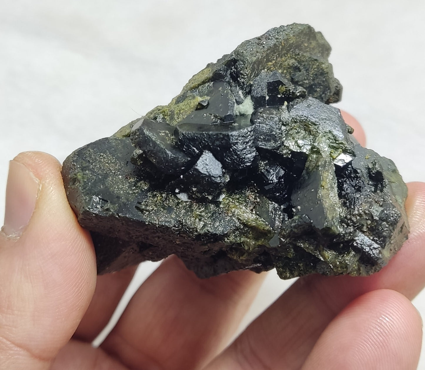 An Aesthetic Natural terminated epidote crystal specimen 159 grams