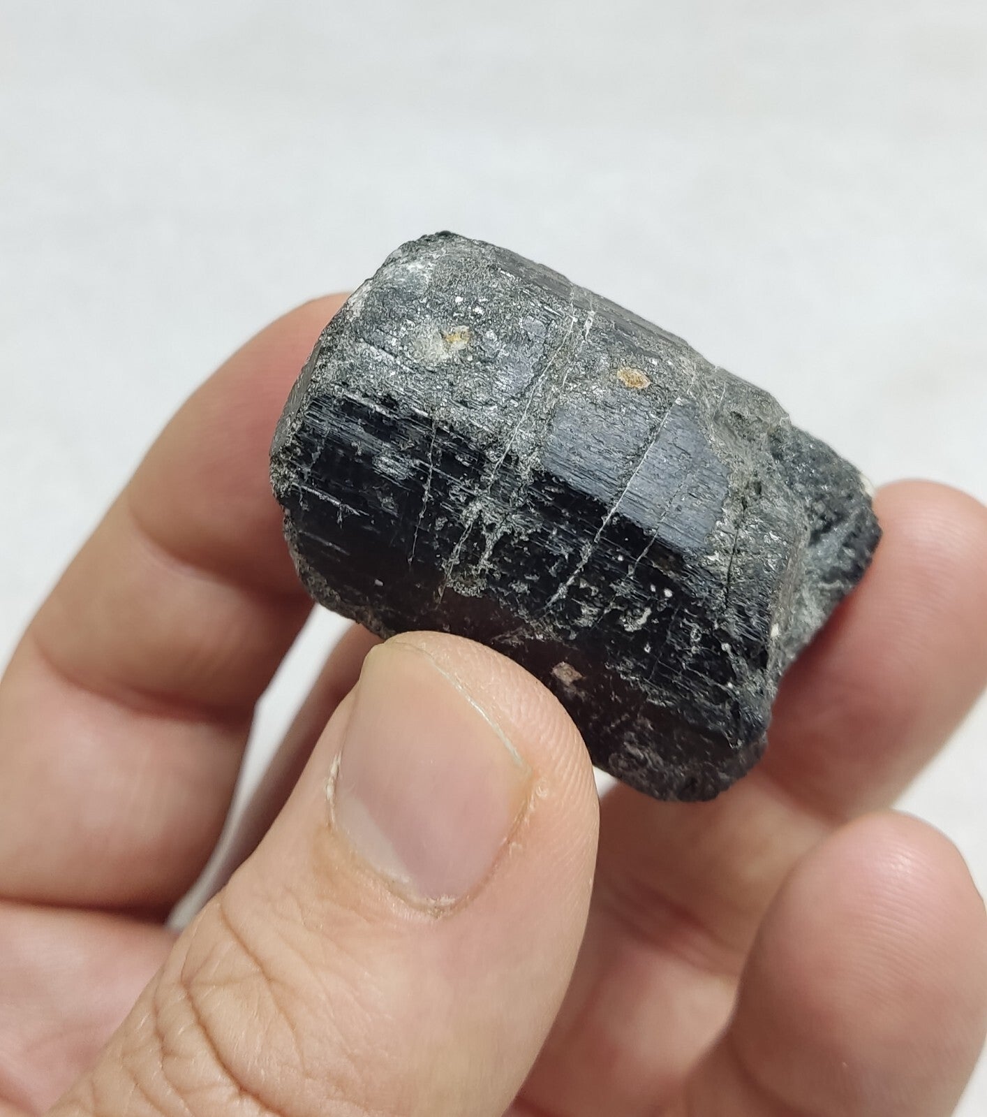 An amazing specimen of terminated black tourmaline 66 grams