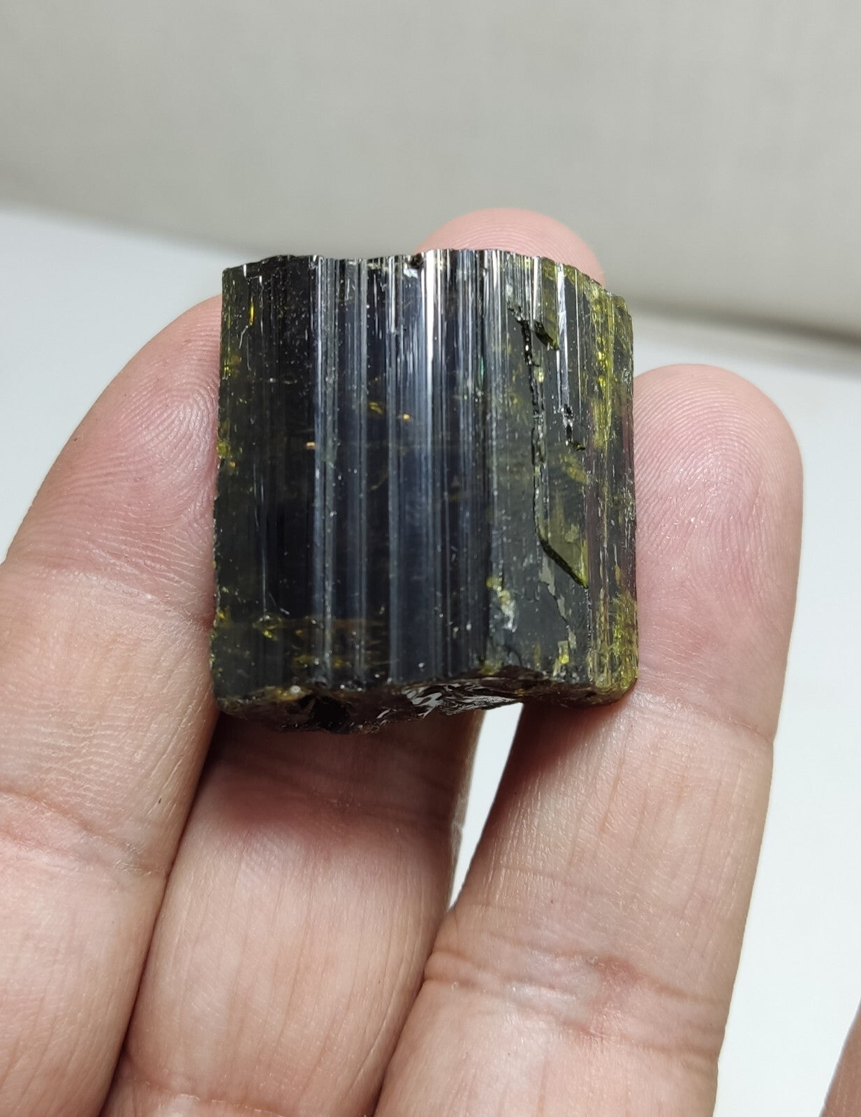 An Aesthetic specimen of epidote crystal 30 grams
