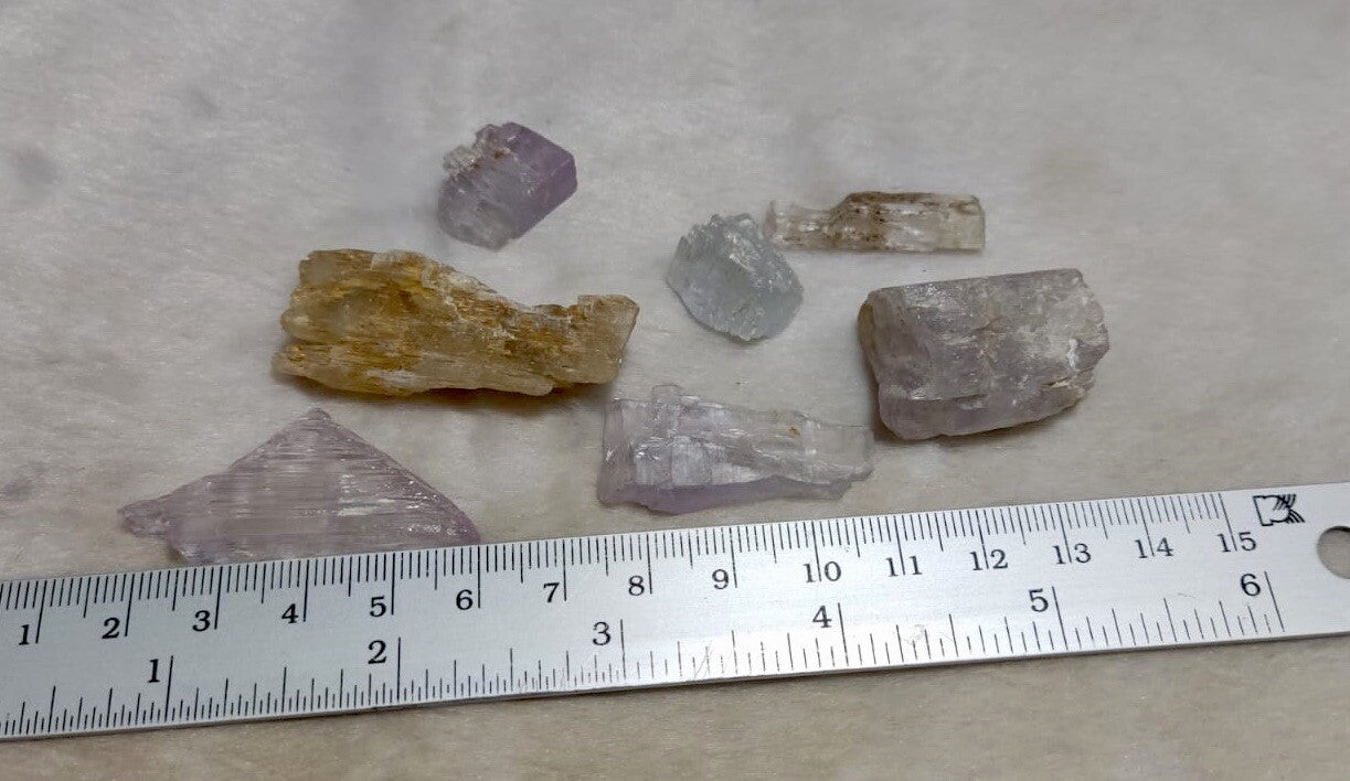 57 Grams Natural Spodumene/Kunzite Crystals.