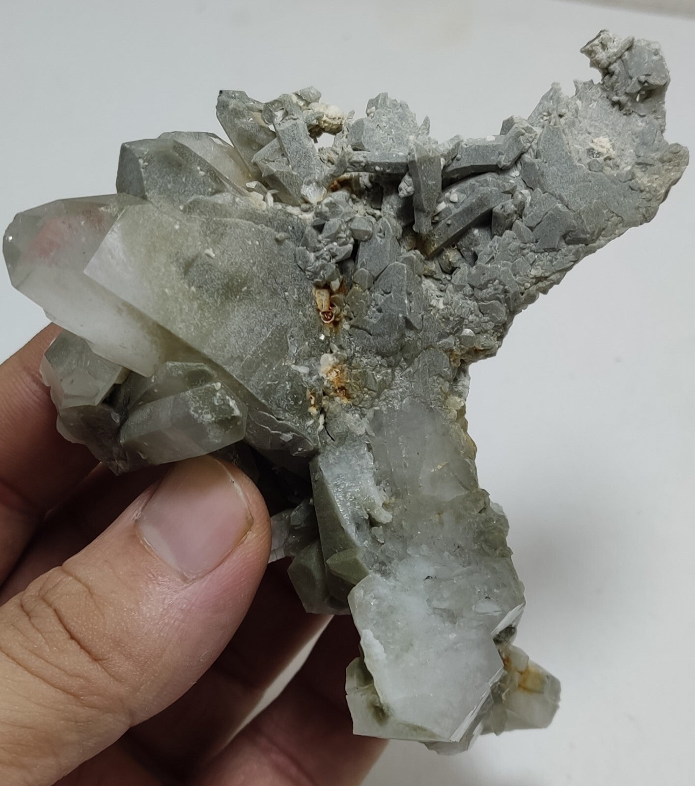 An Aesthetic Natural terminated chlorite Quartz specimen 210 grams