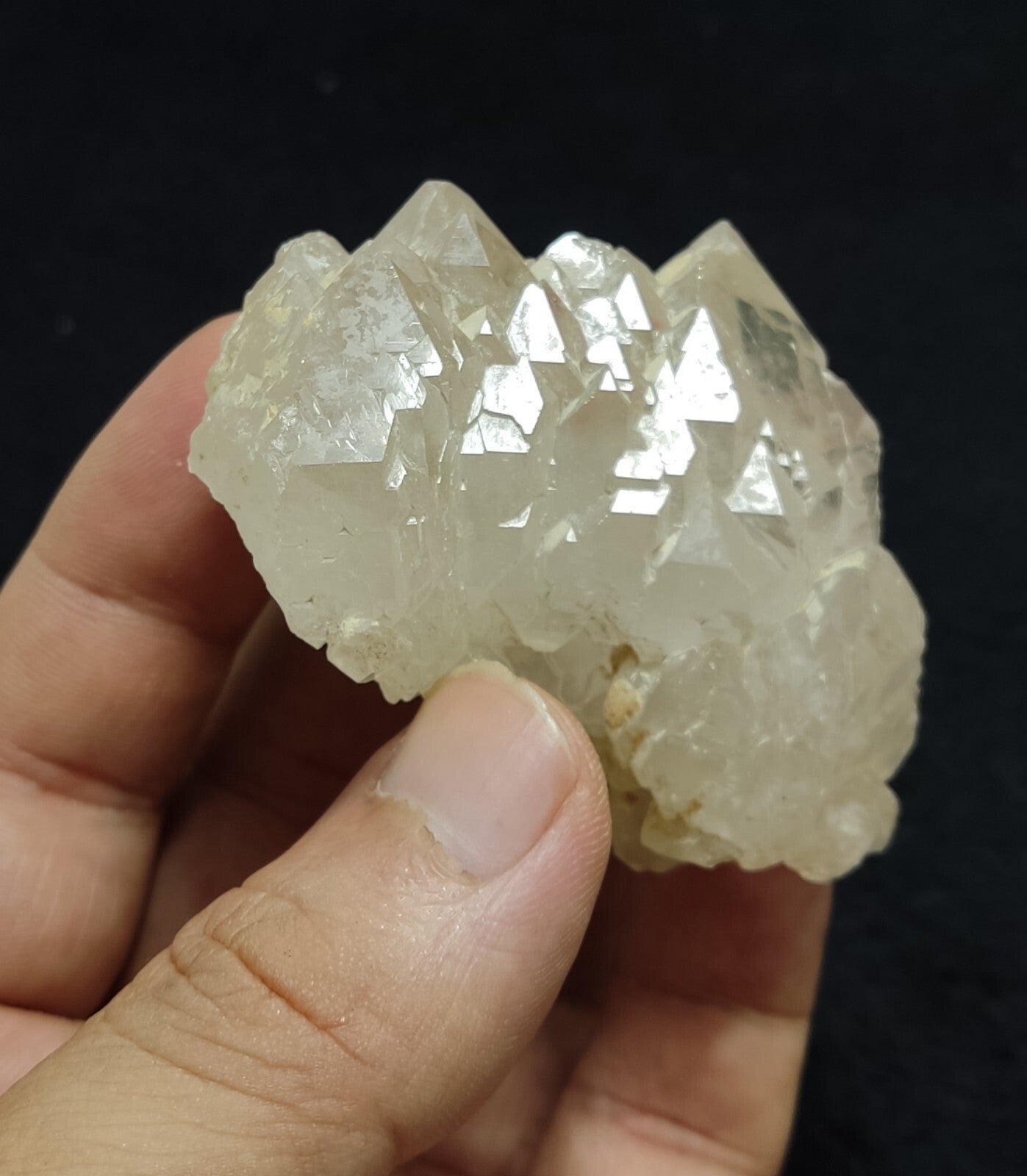 An Aesthetic Natural terminated etched Quartz cluster 121 gram