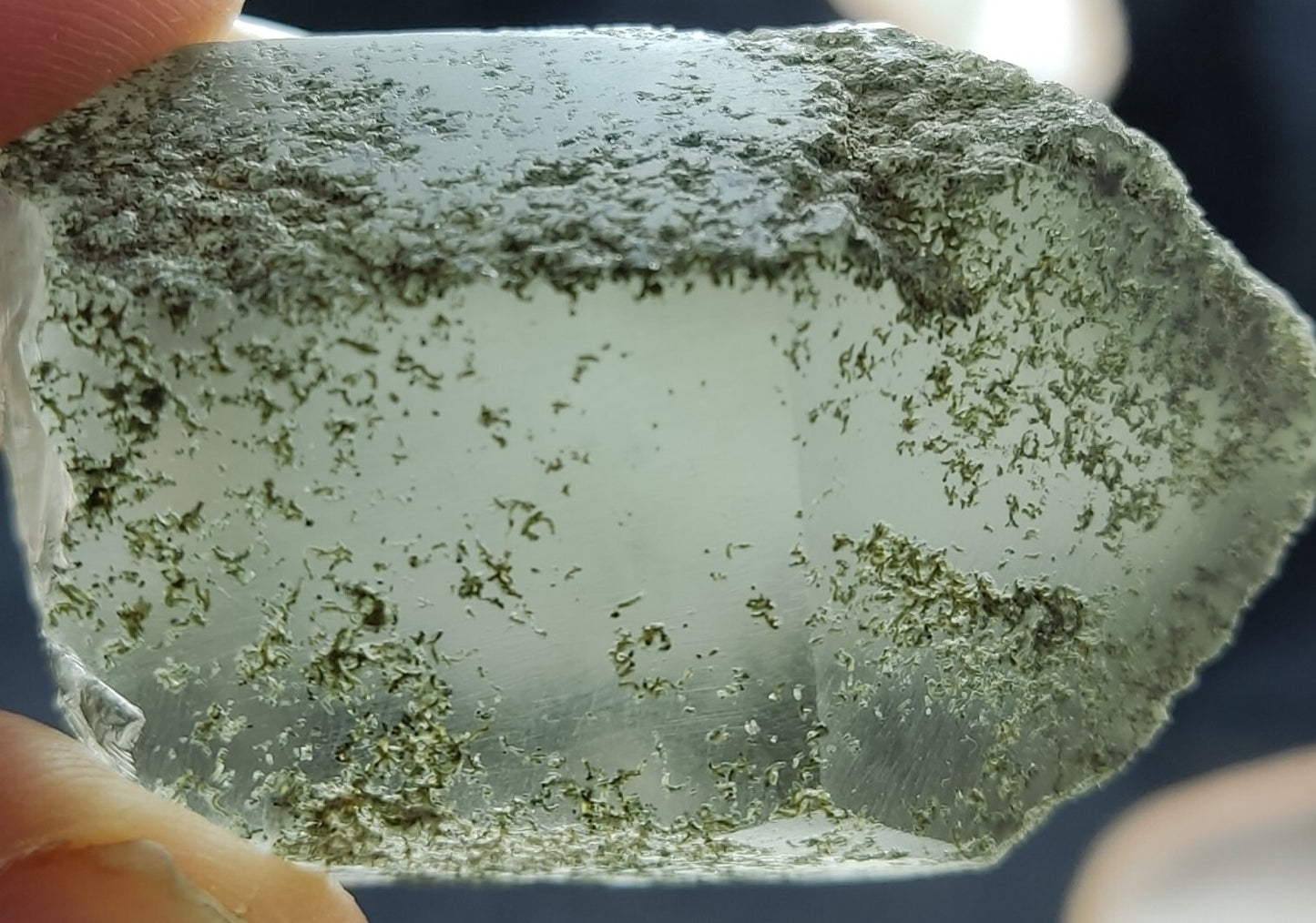 A very Aesthetic Natural beautifully terminated Chlorite Quartz crystal 90 grams