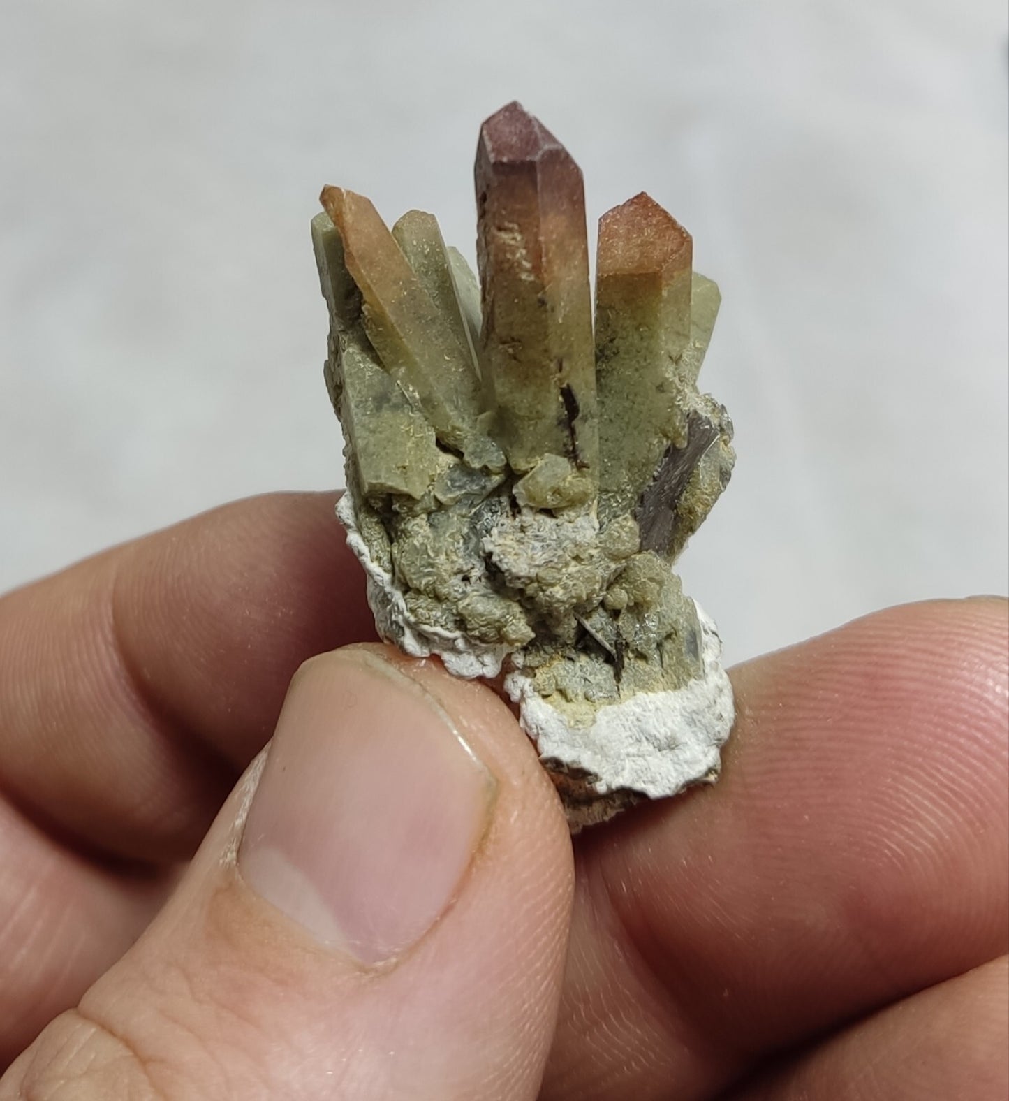 An Aesthetic terminated chlorite Quartz specimen with brookite 11 grams
