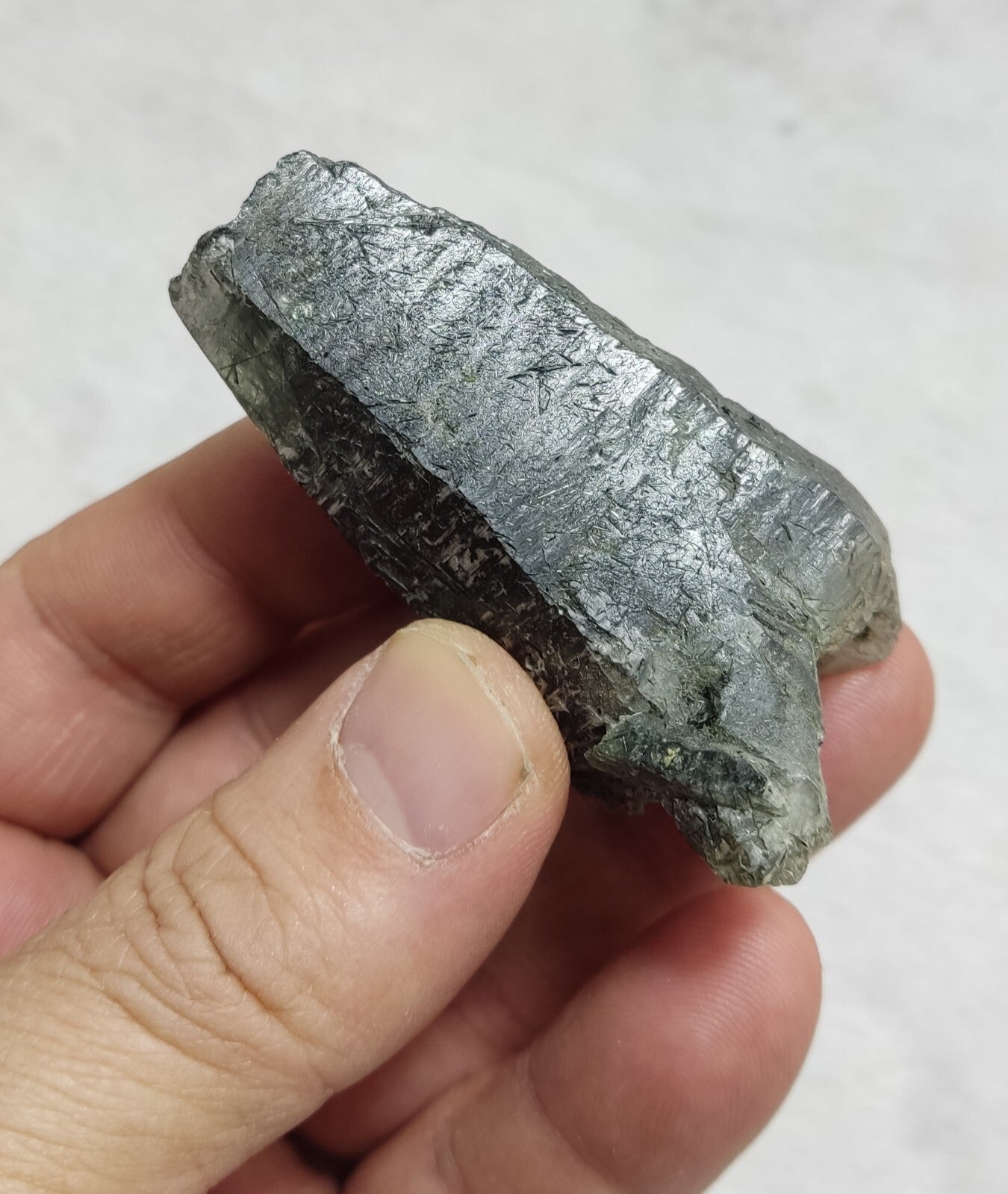 An Aesthetic Natural terminated Chlorite Quartz crystal specimen 66 grams